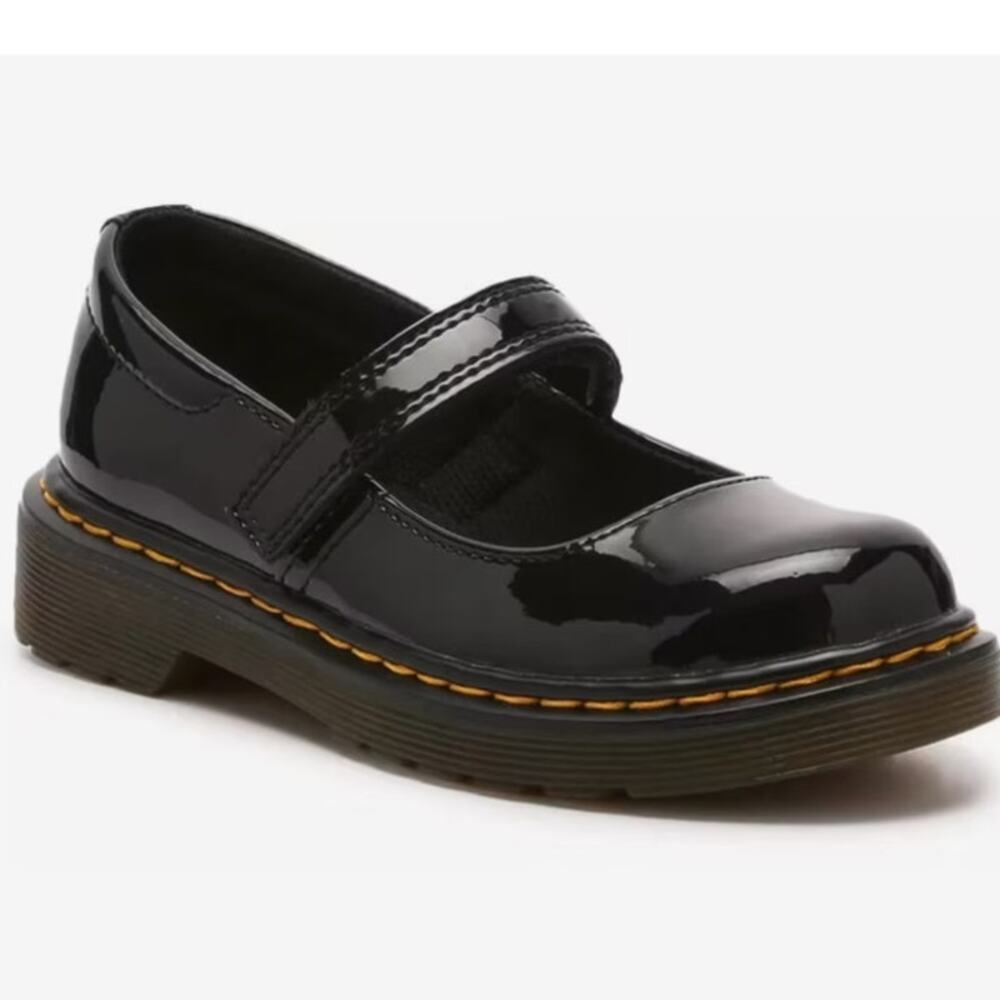 EUC Dr. Martens Maccy Black Patent Leather Mary Jane Girls US Size 13